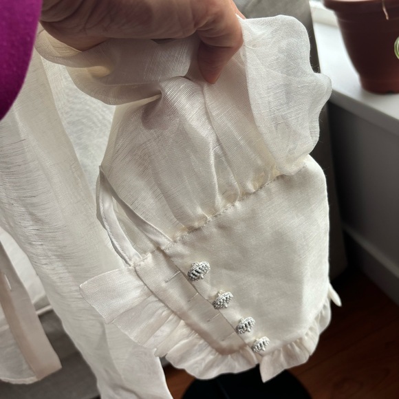 Zimmermann silk/linen blouse size 0 - Picture 6 of 7